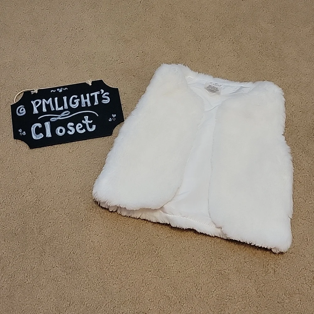 Starting Out Faux Fur Vest 6 Month White Baby Girl